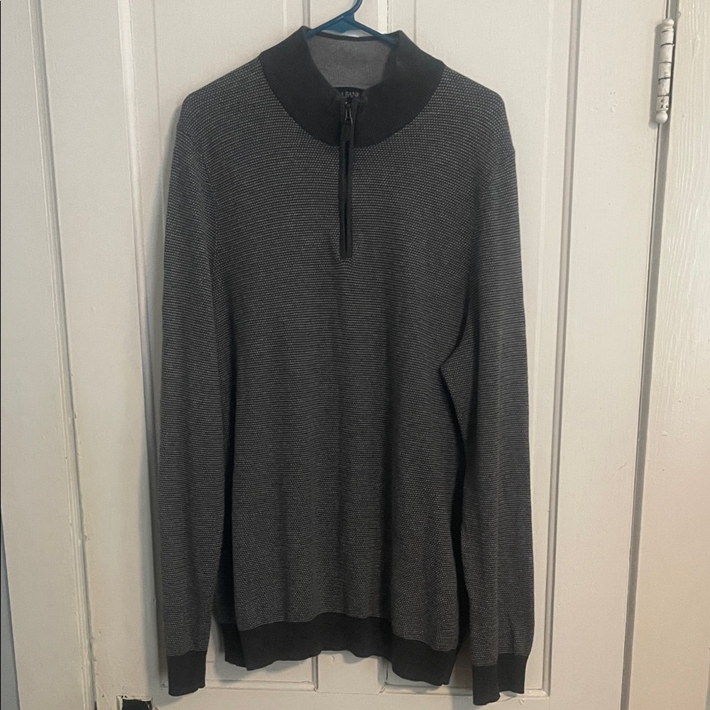 Jos. A. Bank Charcoal Zip-Up Sweater